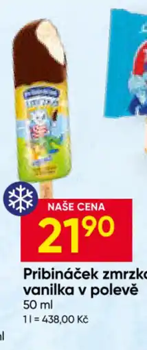 Hruška Pribináček zmrzka vanilka v polevě nabídka