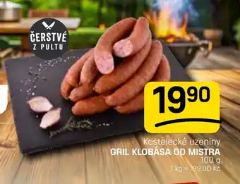 Kostelecké uzeniny Gril klobása od mistra
