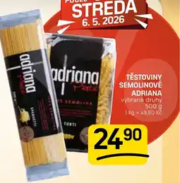 Flop Těstoviny semolinové Adriana nabídka