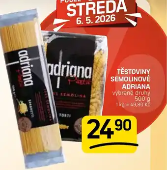 Těstoviny semolinové Adriana