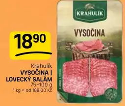 Flop Krahulík Vysočina | lovecký salám nabídka