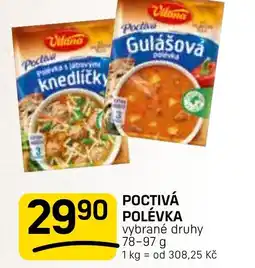 Flop Vitana Poctivá polévka nabídka