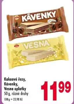 Qanto Kakaové řezy, Kávenky, Vesna oplatky nabídka