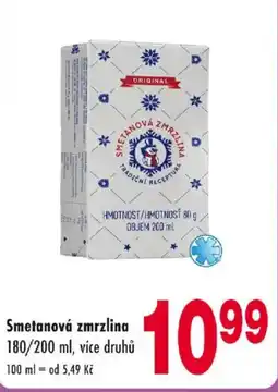 Qanto Smetanová zmrzlina nabídka