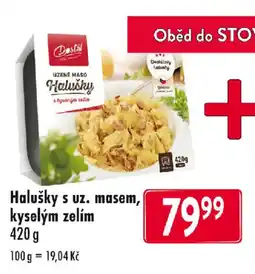 Qanto Halušky s uz. masem, kyselým zelím nabídka
