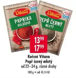 Qanto Koření Vitana Pepř černý mletý nabídka