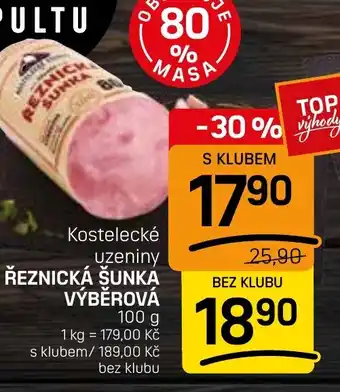 Flop Kostelecké uzeniny Řeznická šunka výběrová nabídka