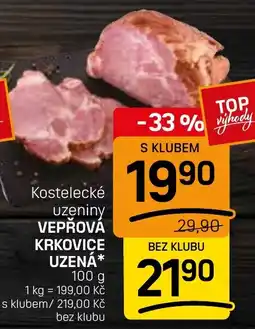 Flop Kostelecké uzeniny Vepřová krkovice uzená nabídka