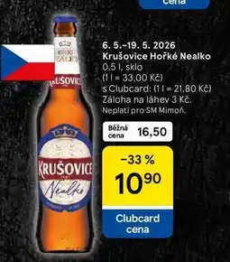 Tesco Krušovice Hořké Nealko, 0.5 1, sklo nabídka