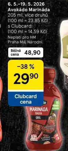 Tesco Avokádo Marináda, 205 ml, více druhů nabídka