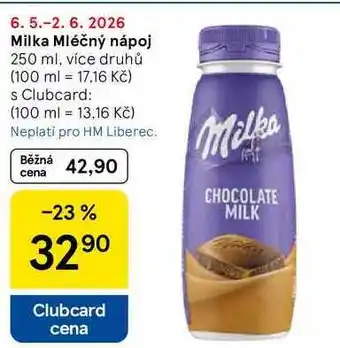 Tesco Milka Mléčný nápoj, 250 ml, více druhů nabídka
