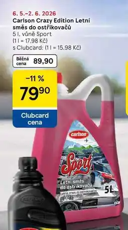 Tesco Carlson Crazy Edition Letní směs do ostřikovačů, 5 l, vůně Sport nabídka