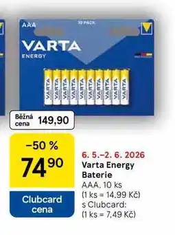 Tesco Varta Energy Baterie AAA, 10 ks nabídka