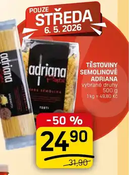 Flop Těstoviny semolinové adriana nabídka