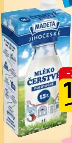 Flop Madeta Jč mléko čerstvé polotučné 1,5% nabídka
