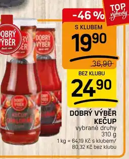 Flop Dobrý výběr kečup nabídka