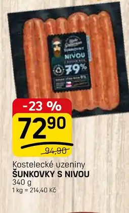 Flop Kostelecké uzeniny Šunkovky s nivou nabídka