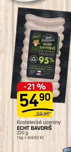 Flop Kostelecké uzeniny Echt bavoriš nabídka