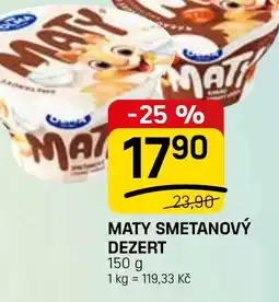 Flop Olma Maty smetanový dezert nabídka