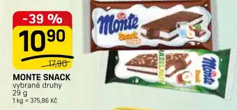 Flop Monte snack nabídka