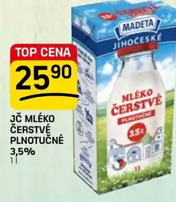 Flop Madeta Jč mléko čerstvé plnotučné 3,5% nabídka
