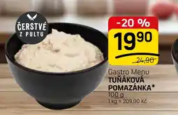 Flop Gastro menu tuňáková pomazánka nabídka