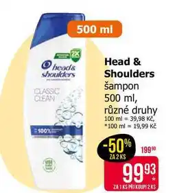 Teta Head & Shoulders šampon 500 ml, různé druhy nabídka