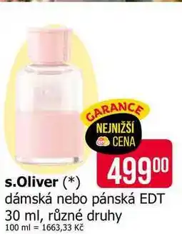 Teta s.Oliver dámská nebo pánská EDT 30 ml, různé druhy nabídka