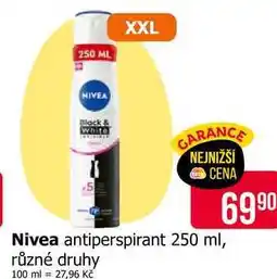 Teta Nivea antiperspirant nabídka