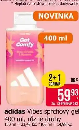 Teta adidas Vibes sprchový gel 400 ml, různé druhy nabídka
