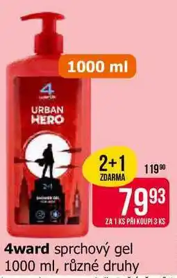 Teta 4ward sprchový gel 1000 ml, různé druhy nabídka
