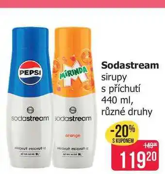 Sodastream sirupy s příchutí 440 ml, různé druhy