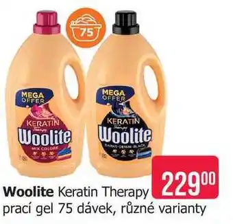 Woolite Keratin Therapy prací gel 75 dávek, různé varianty