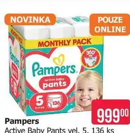 Teta Pampers Active Baby Pants yel, 5, 136 ks nabídka