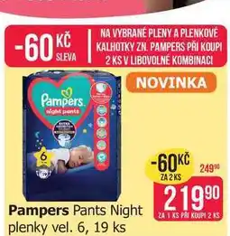 Teta Pampers Pants Night plenky vel. 6, 19 ks nabídka