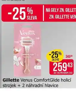 Teta Gillette Venus ComfortGlide holicí strojek + 2 náhradní hlavice nabídka