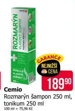 Teta Cemio Rozmarýn šampon 250 ml, tonikum nabídka
