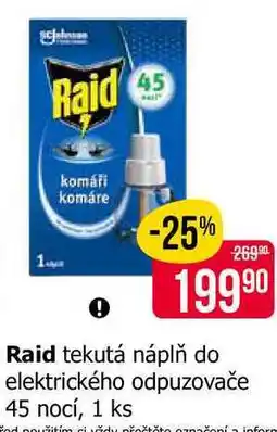 Teta Raid tekutá náplň do elektrického odpuzovače 45 nocí, 1 ks nabídka