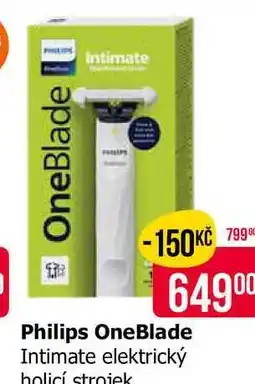 Teta Philips OneBlade Intimate elektrický holicí strojek nabídka