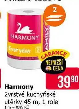 Teta HARMONY 2vrstvé kuchyňské utěrky 45 m, 1 role nabídka