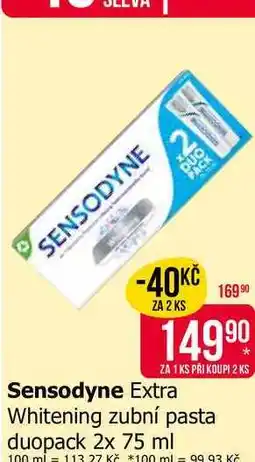 Teta Sensodyne Extra Whitening zubní pasta duopack nabídka