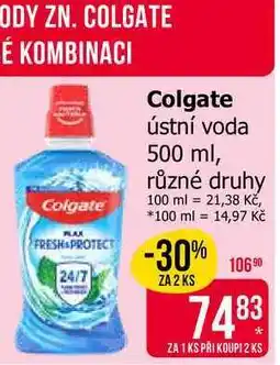 Teta Colgate ústní voda 500 ml, různé druhy nabídka