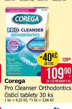 Teta COREGA Pro Cleanser Orthodontics čisticí tablety 30 ks nabídka