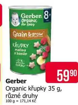 Teta Gerber Organic křupky 35 g, různé druhy nabídka