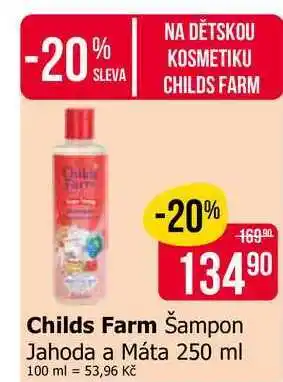 Teta Childs Farm Šampon Jahoda a Máta nabídka