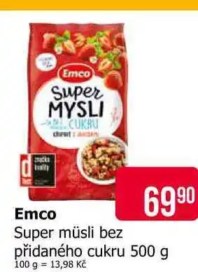 Teta Emco Super müsli bez přidaného cukru nabídka