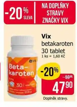 Teta Vix betakaroten 30 tablet nabídka