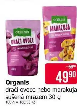 Teta Organis dračí ovoce nebo marakuja sušená mrazem nabídka
