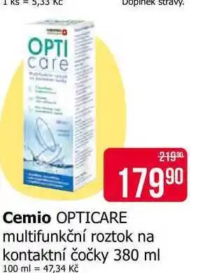 Teta Cemio OPTICARE multifunkční roztok na kontaktní čočky nabídka