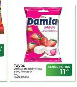 Tamda Foods Tayas Damia soft candy straw- berry flow pack 90 g nabídka
